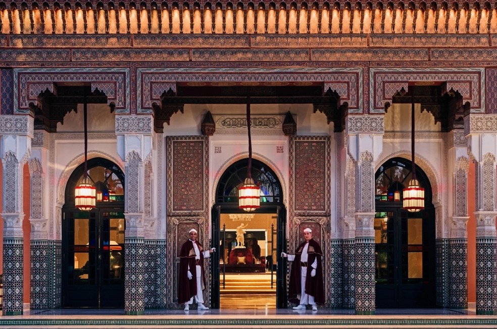 Hotel marroquino completa 100 anos e já foi cenário de filmes e séries — Foto: Divulgação/La Mamounia
