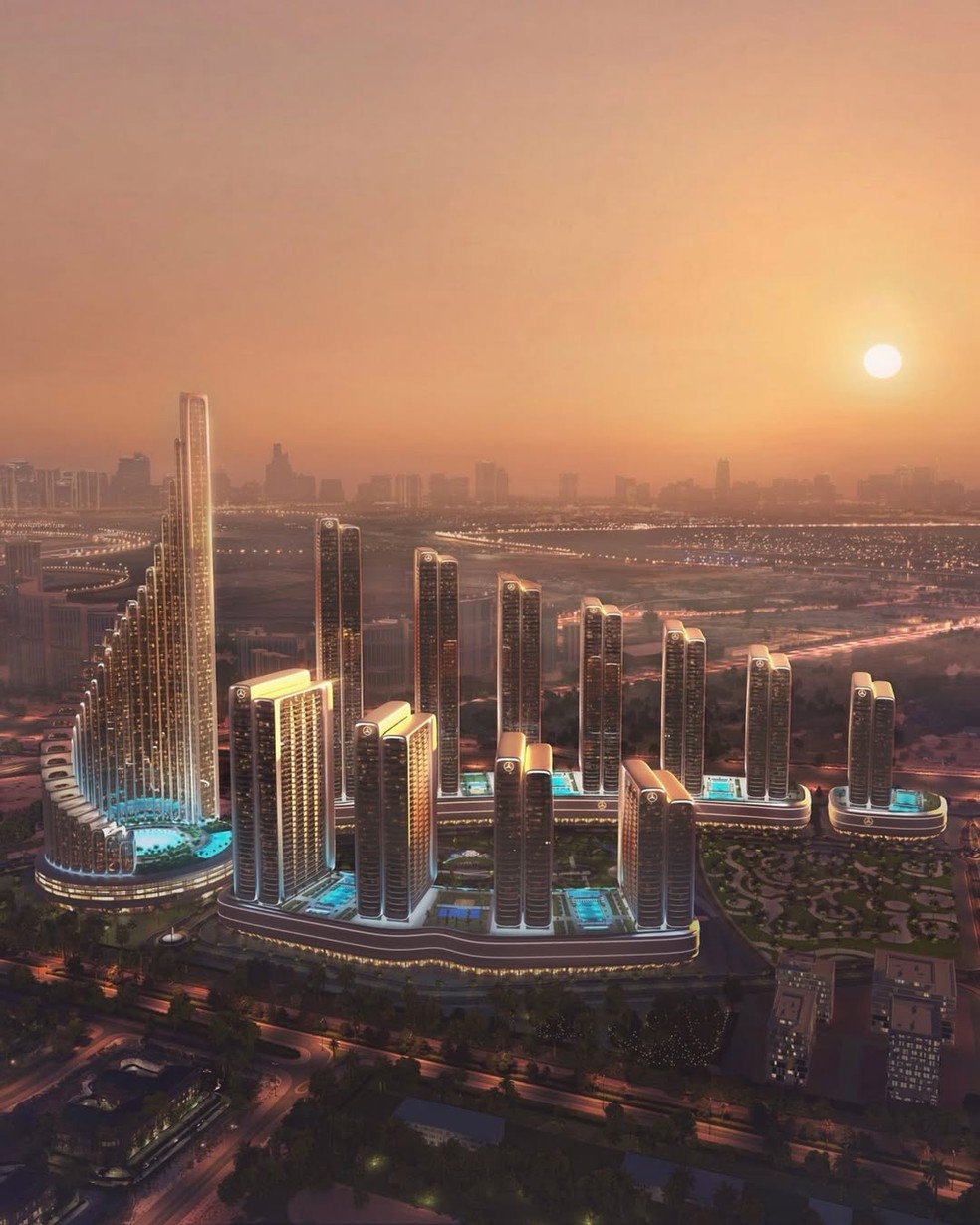 Mercedes-Benz terá bairro residencial de luxo com 12 edifícios em Dubai — Foto: Divulgação