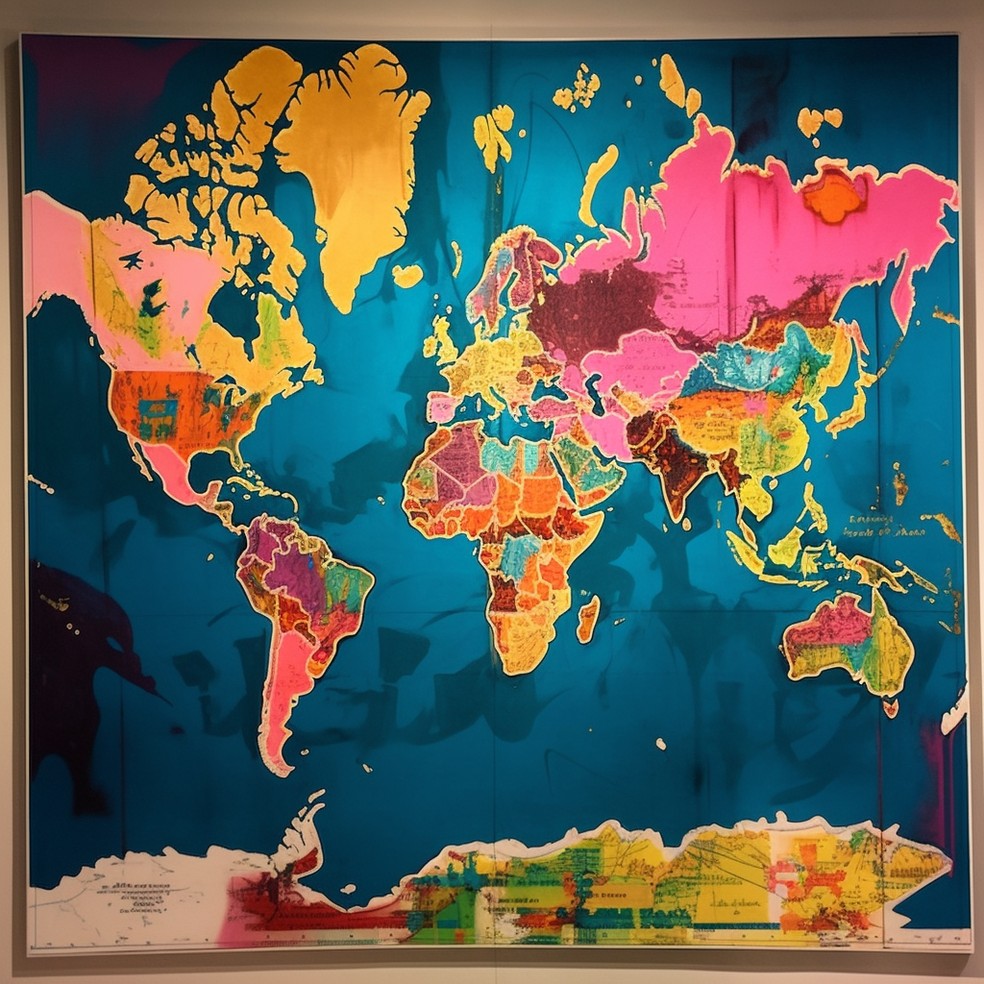 O mapa-mundi de Andy Warhol — Foto: Divulgação