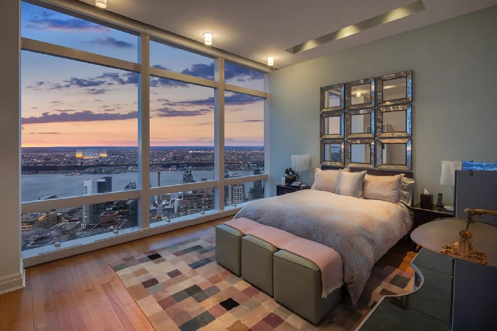 Cobertura no 80º andar de edifício tem vista para quatro estados nos EUA — Foto: Evan Joseph/Sotheby's International Realty