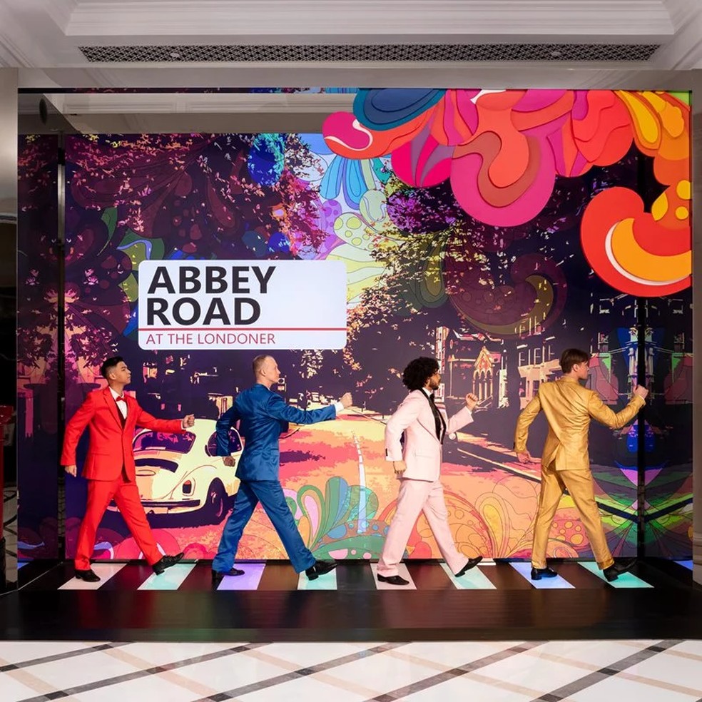 O cruzamento da Abbey Road é outra atração do local  — Foto: Divulgação/Londoner Macao 