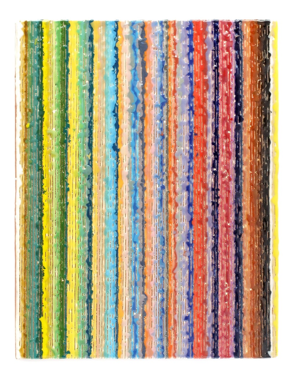 '100 color (vertical )', de Polly Apfelbaum — Foto: Cortesia da artista e Frith Street Gallery, Londres