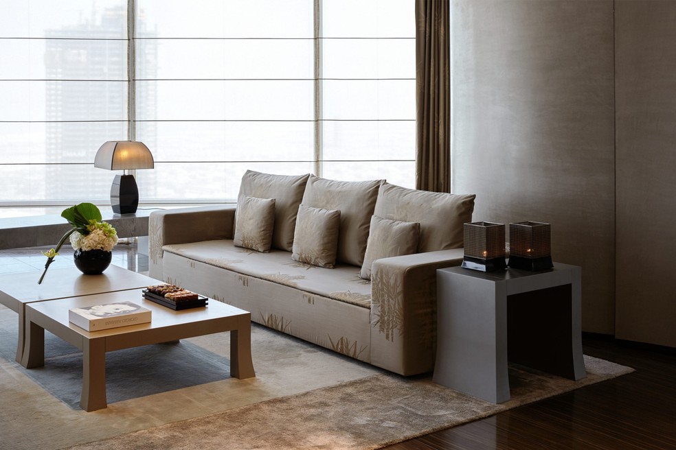 Suíte do Armani Hotel Dubai — Foto: Divulgação