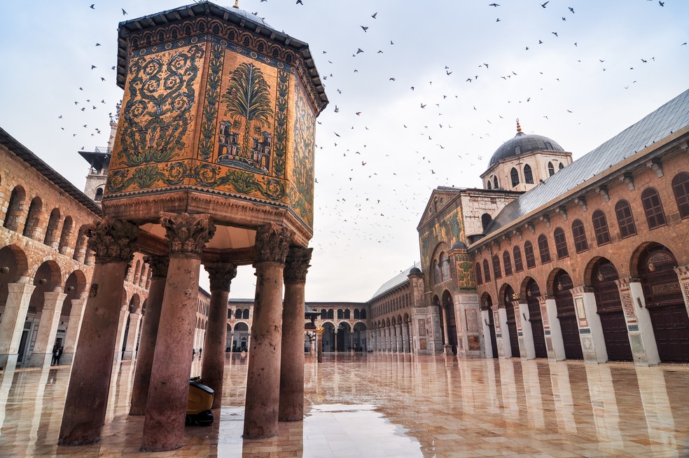 A Grande Mesquista de Damasco, na Síria, é um dos principais exemplos da Era de Ouro Islâmica — Foto: Marko Stavric Photography/GettyImages