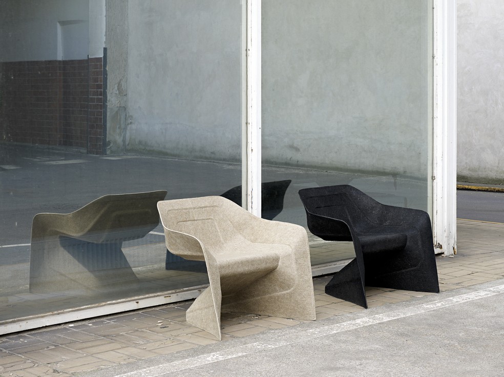 A Hemp Chair, projeto de Werner Aisslinger, foi desenvolvida em parceria com a Basf e posteriormente lançada pela italiana Moroso — Foto: Divulgação