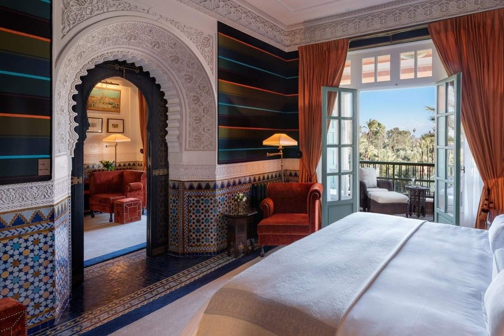 Hotel do Marrocos completa 100 anos e já foi cenário de filmes e séries — Foto: Divulgação/La Mamounia