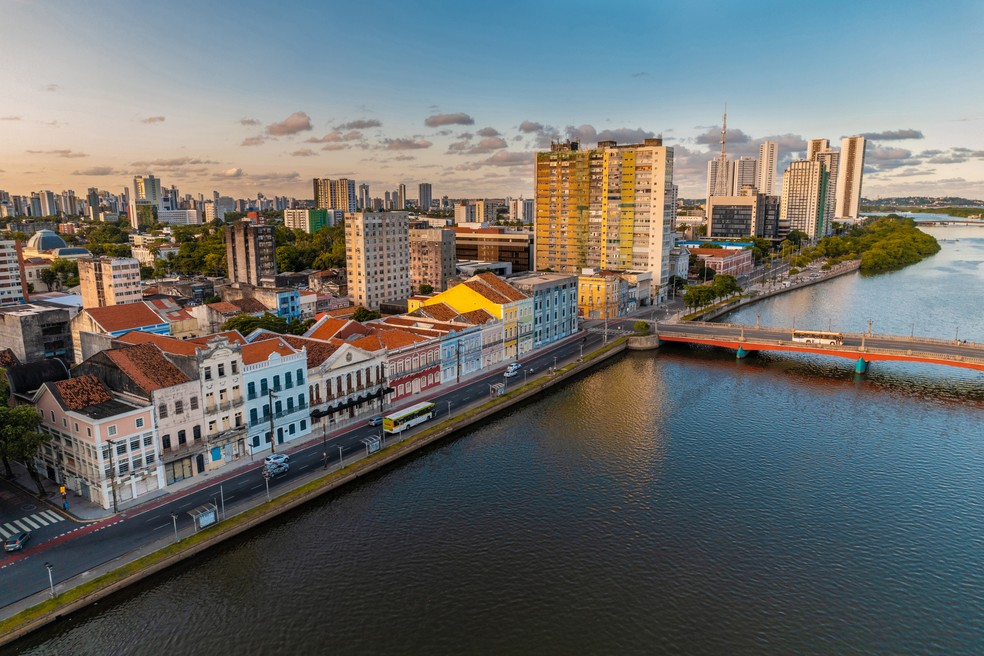 Vista aérea da cidade de Pernambuco, em Recife  — Foto: Pollyana Ventura/Getty Images