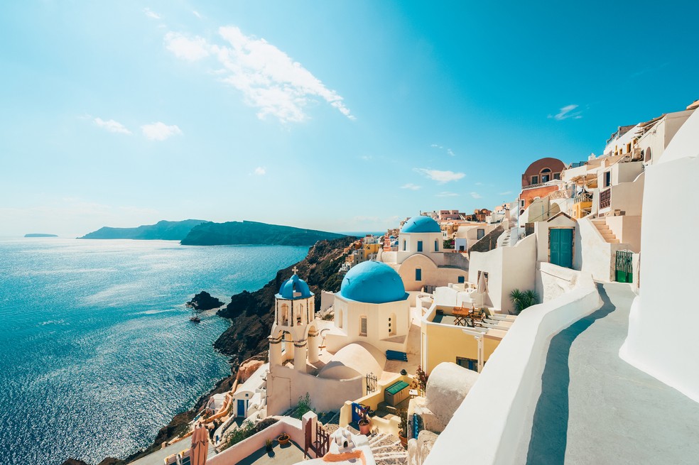Ilha na Grécia é eleita o destino mais romântico do mundo — Foto: Getty Images
