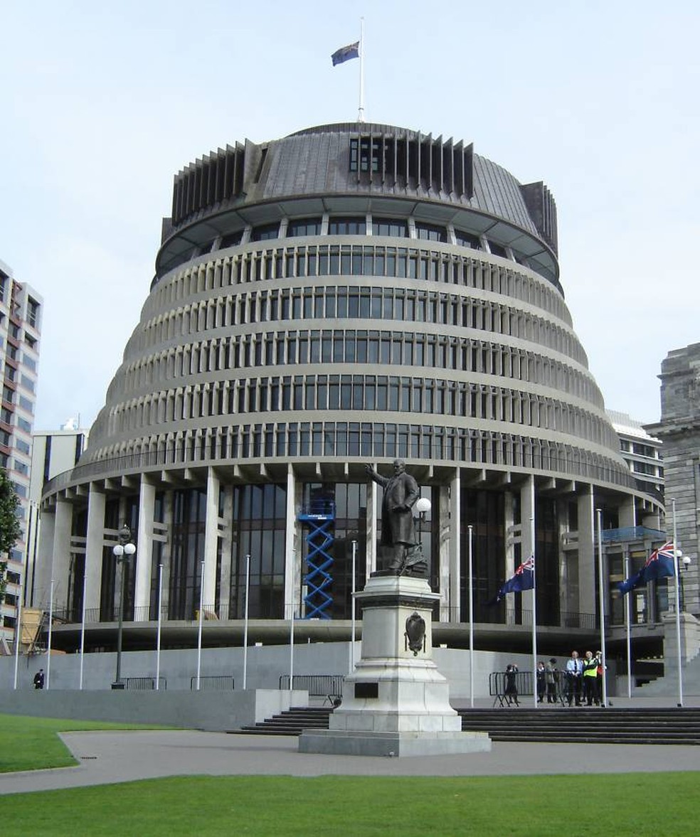 A "Colmeia", prédio do Parlamento da Nova Zelândia — Foto: Wikimedia Commons