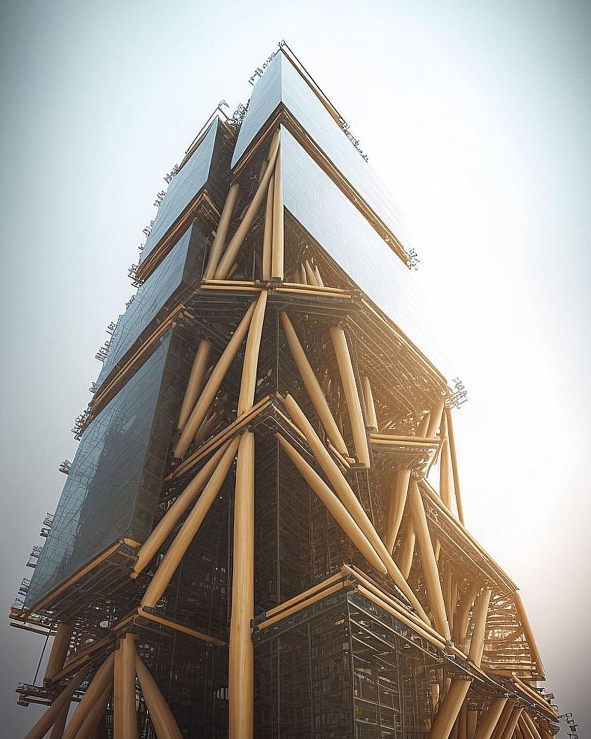 Arquitecto simula rascacielos con estructuras de bambú |  tecnología