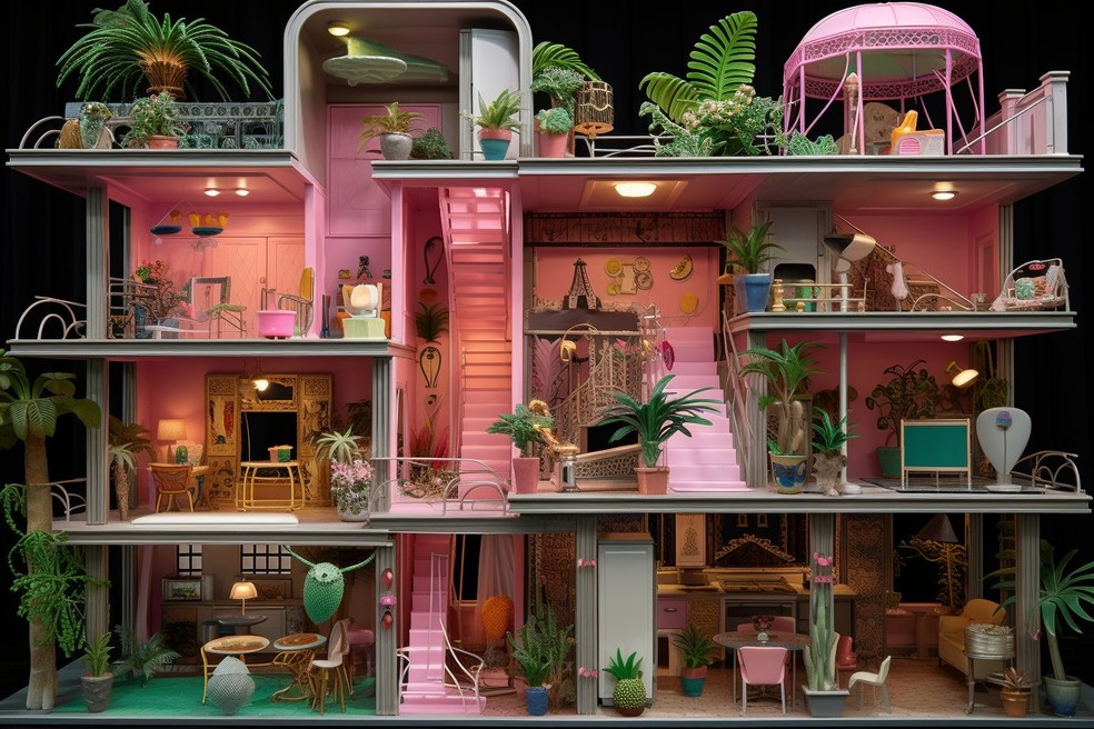Artacho Jurado apostaria numa casa neste estilo para a Barbie, aponta a IA — Foto: Reprodução/Twitter @fepacheco