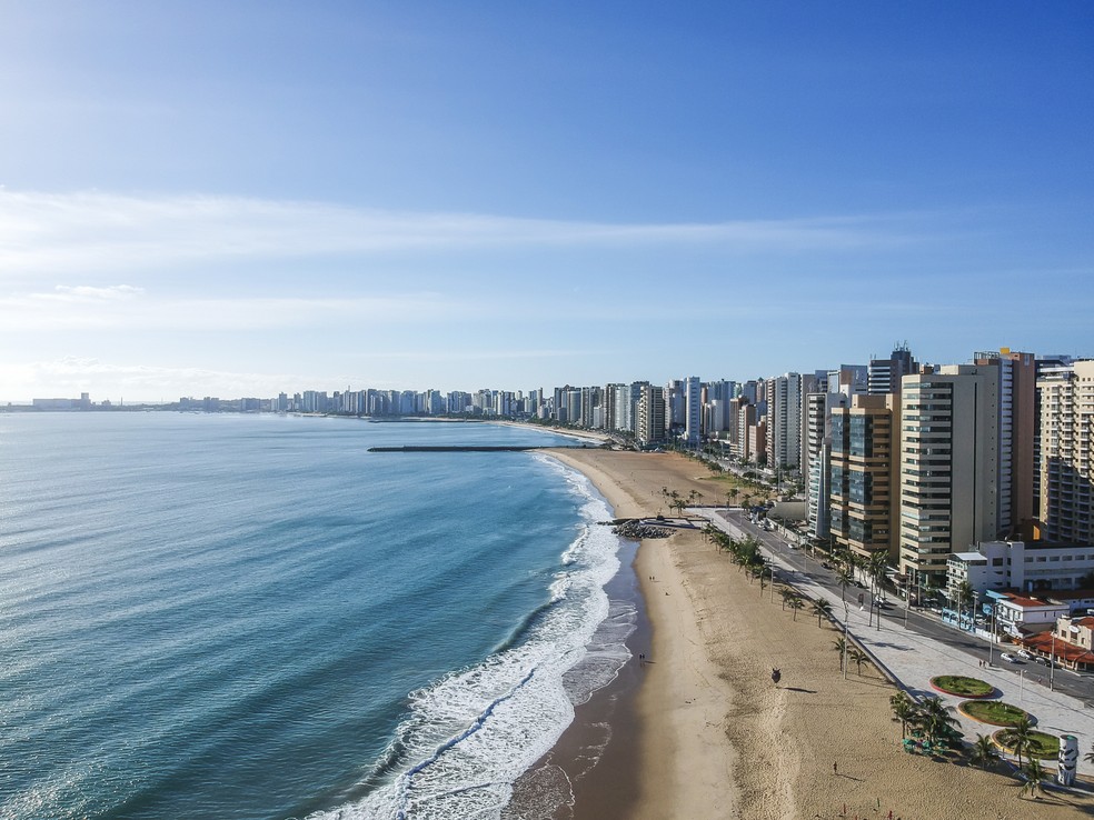 Praia de Iracema, em Fortaleza, uma das cidades que é referência em caminhabilidade — Foto: Getty Images