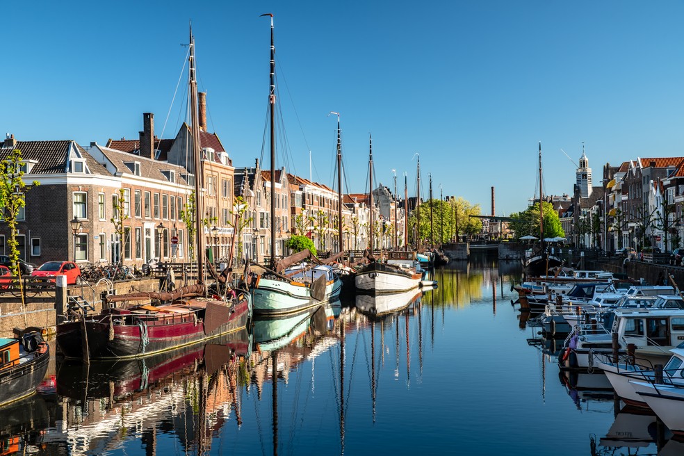 Delfshaven é um bairro de Rotterdam, na margem direita do rio Nieuwe Maas, no sul da Holanda — Foto: Achim Thomae/Getty Images