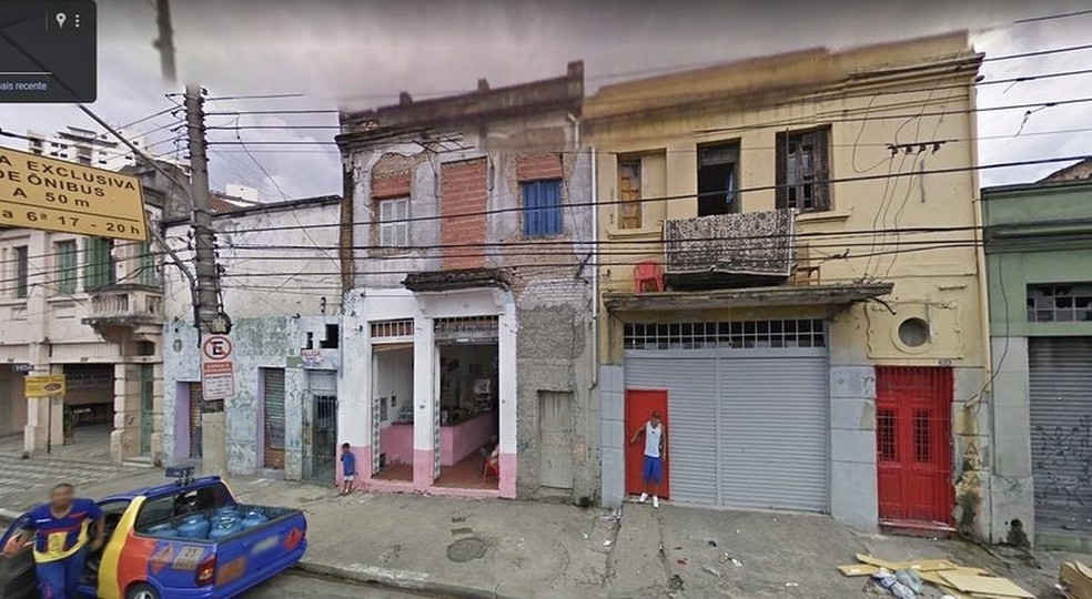 Cortiços demolidos no bairro de Belém — Foto: Google Street View