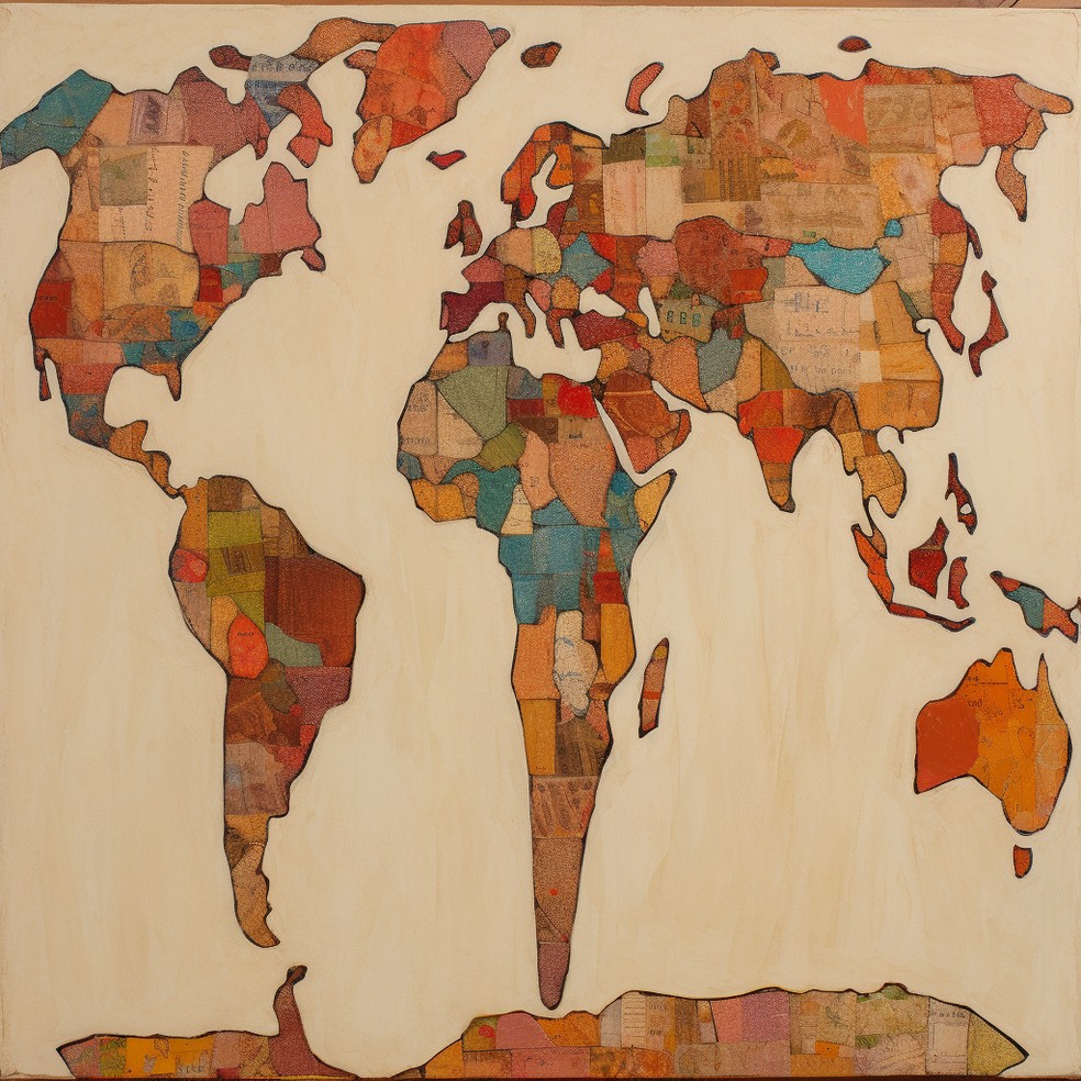 O mapa-mundi de Amedeo Modigliani — Foto: Divulgação