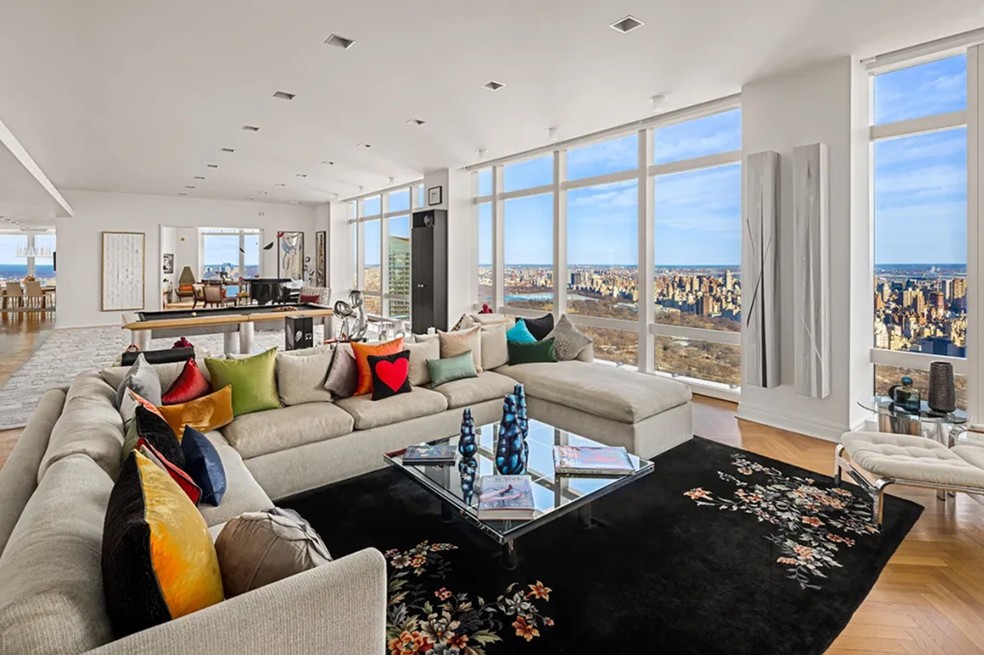 Cobertura no 80º andar de edifício tem vista para quatro estados nos EUA — Foto: Evan Joseph/Sotheby's International Realty