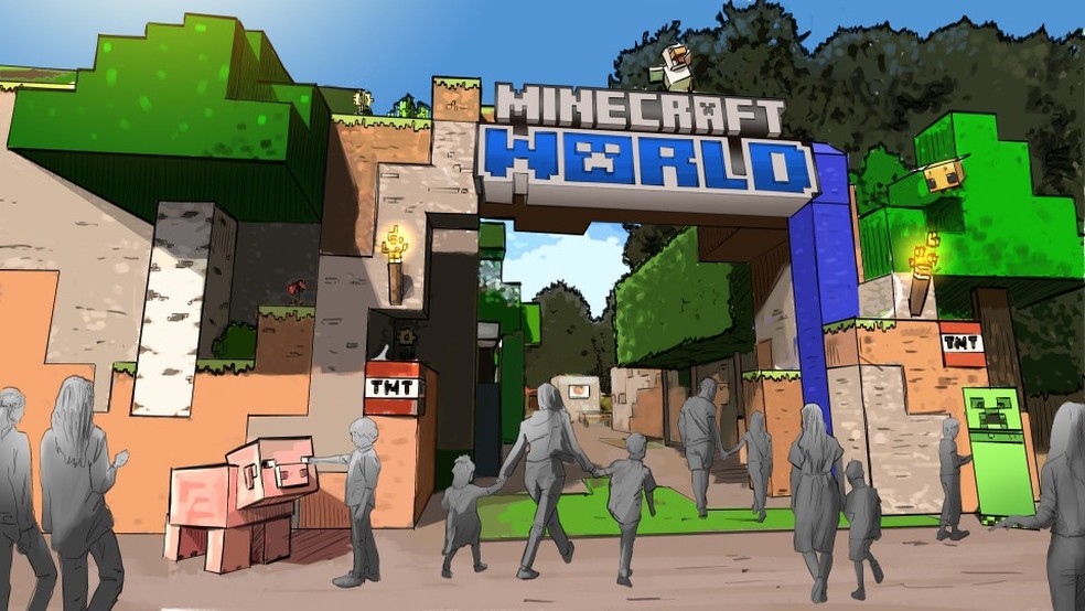 Parque de Minecraft será inaugurado no Reino Unido em 2027; veja fotos