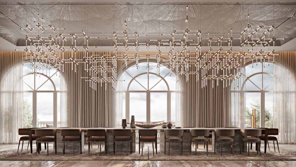 Sala de jantar — Foto: Reprodução/Raflles