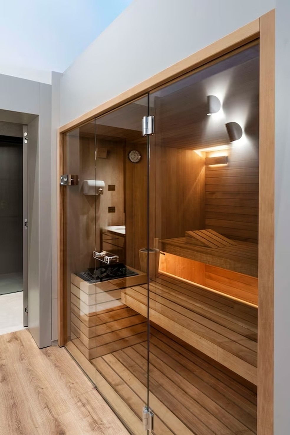O hotel ainda oferece saunas para que os hóspedes possam relaxar  — Foto: Divulgação/Radisson Collection Hotel, Palazzo Nani Venice