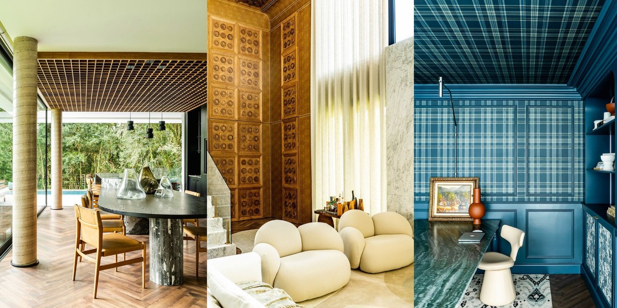 Casa ousa na mistura de materiais e estilos 